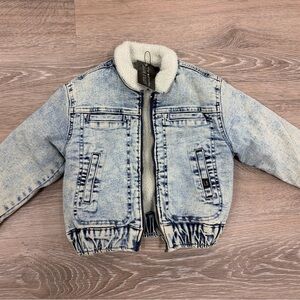 Little Bipsy - Cozy Sherpa Lined Denim Jacket